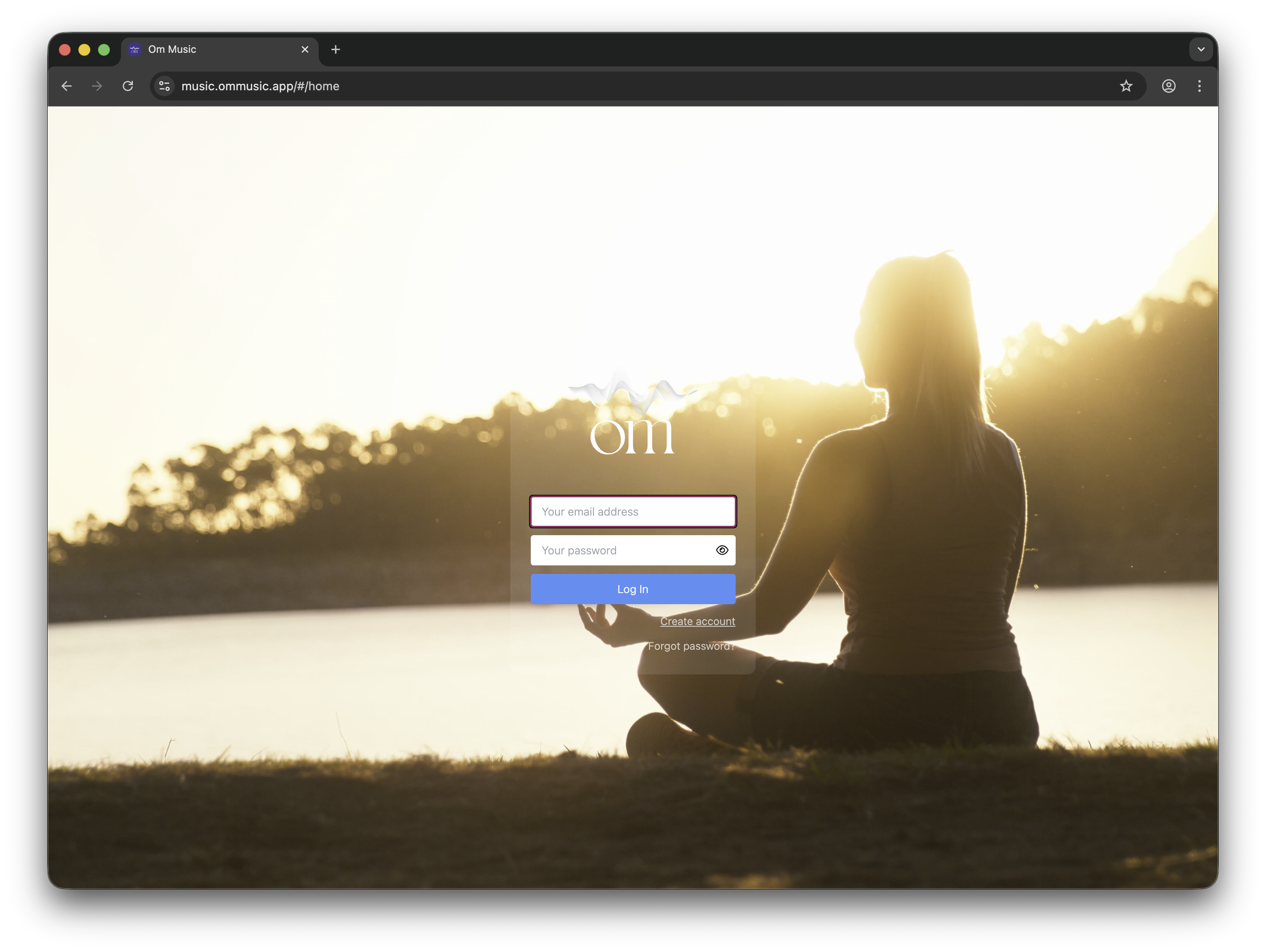 Om Music hero visual